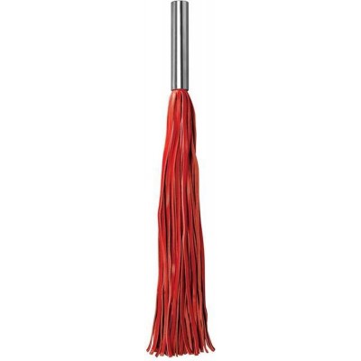 LEATHER WHIP METAL RED