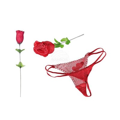 ROSE WITH RED G-STRING