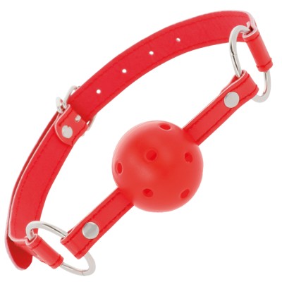 RED BREATHABLE BALL GAG